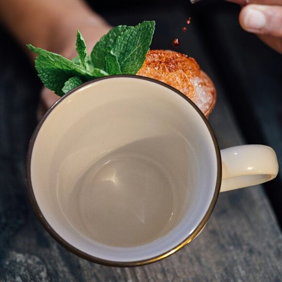 Drambuie Set Of 2 Mugs Kilncraft STL England Plaid Pattern Gold Rim EUC - Picture 4 of 7
